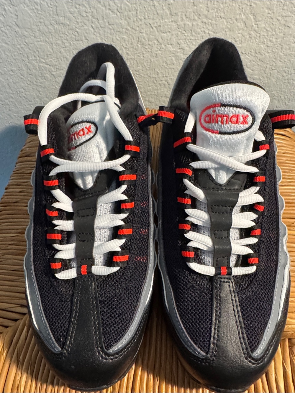 Nike Men’s Black, White & Red Air Max Sneakers